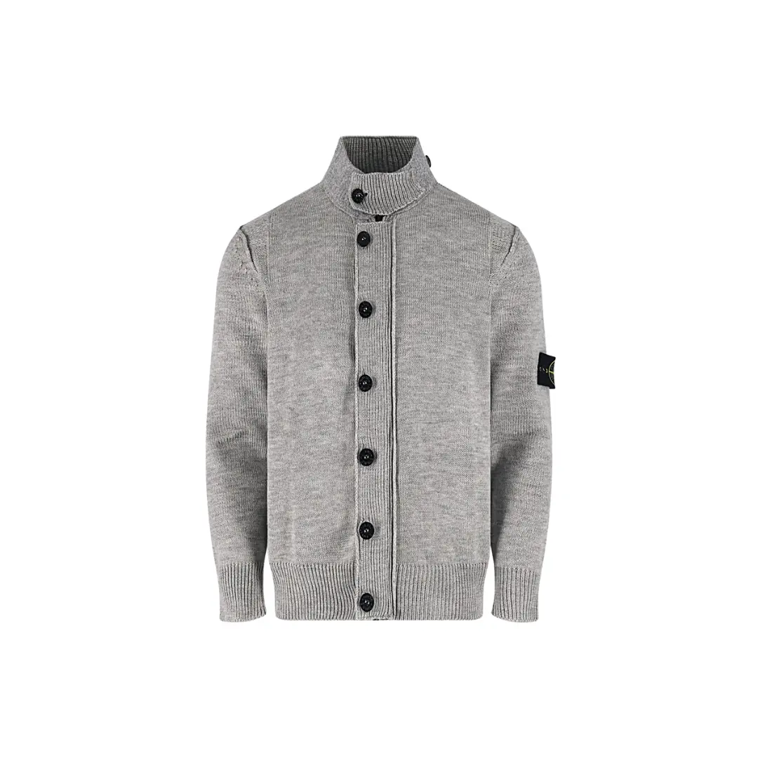 Stone Island Sweater Gray Cardigan