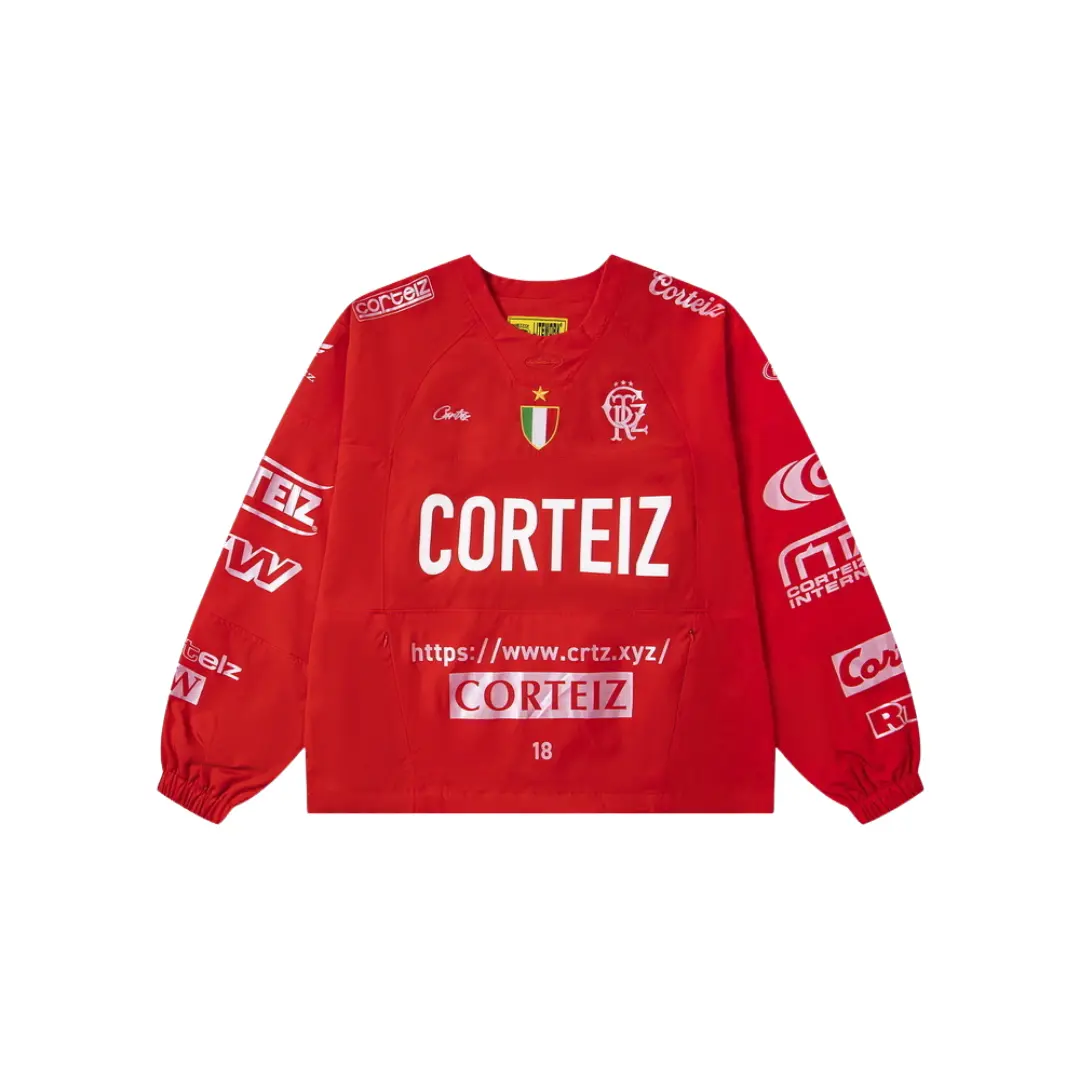 Corteiz Alcatraz Waterproof Windbreaker Crew Neck Radiant Red