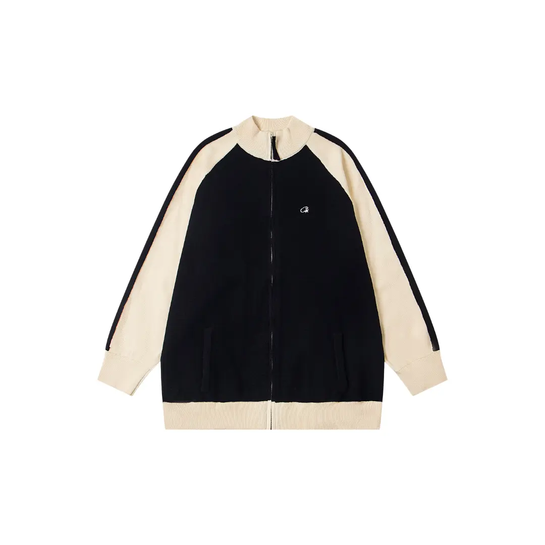 Corteiz Knit V2 Zip Black/Cream