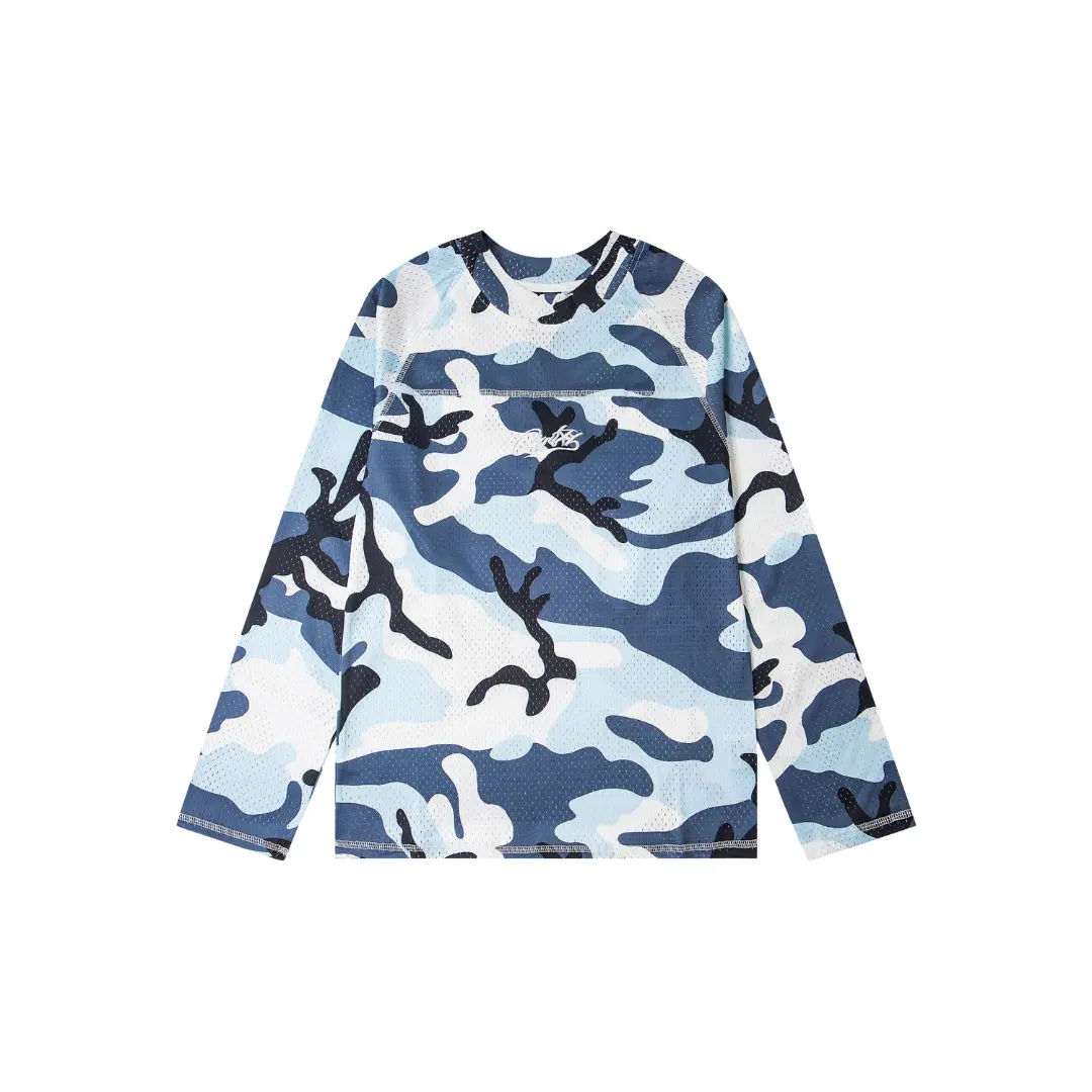 Corteiz Alcatraz Long Sleeved Sweater Camouflage Blue