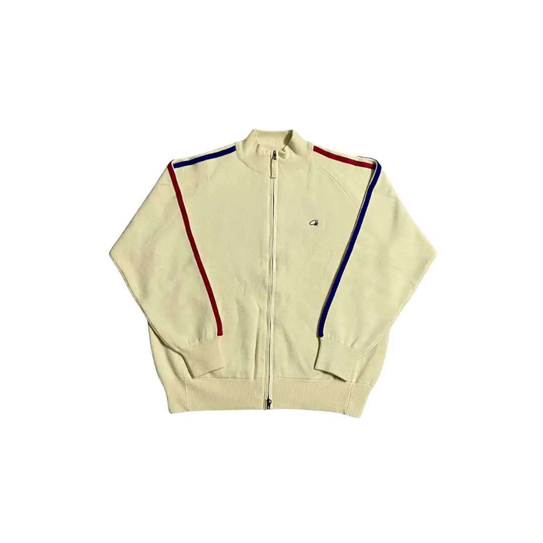 Corteiz VVS Knit Zip Cream Red Blue Stripes