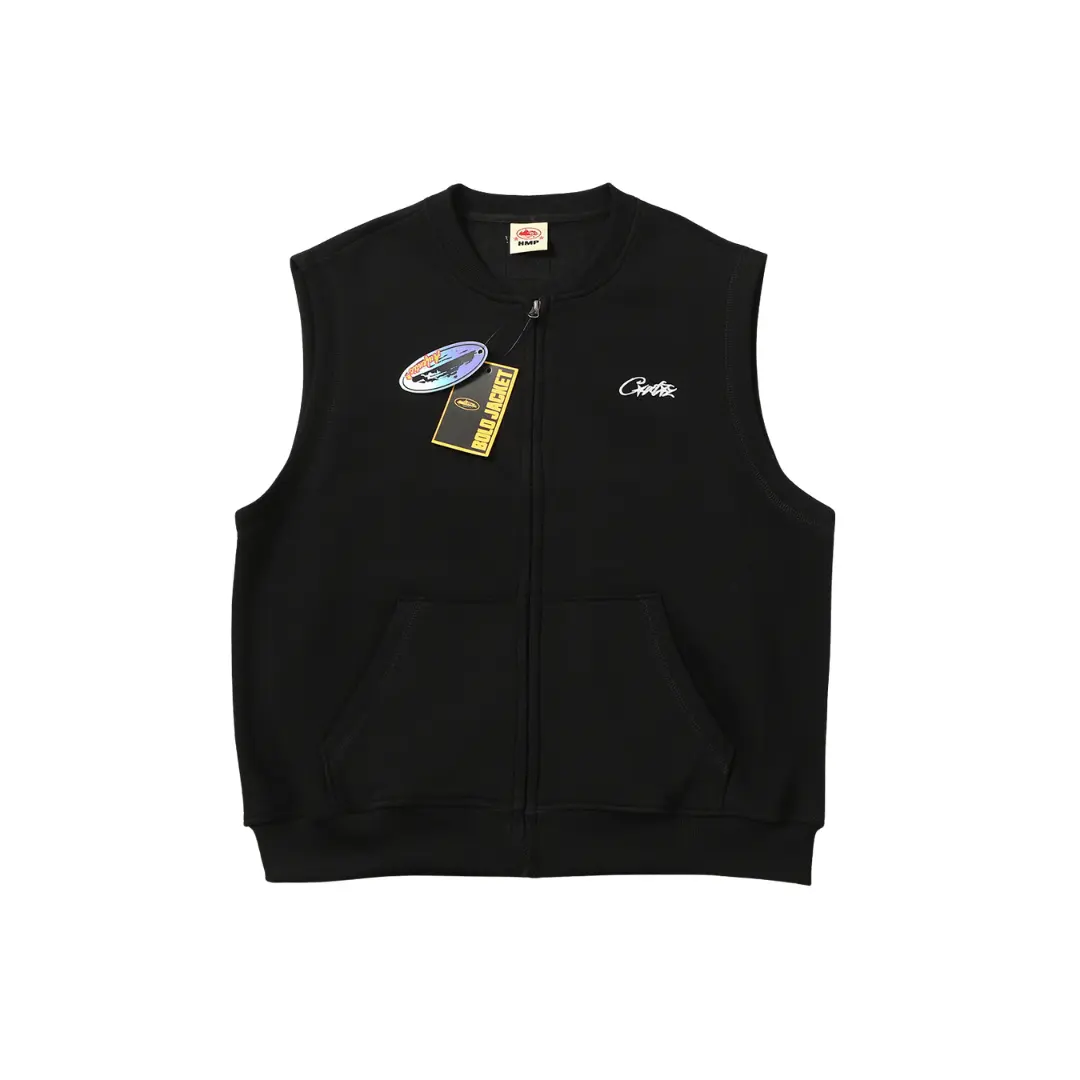 Corteiz Alcatraz Expo Fleece Vest Black