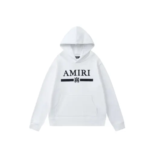 Amiri Classic Print Logo White Hoodie