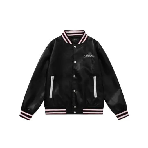 Amiri Embroidered Logo Black Jacket