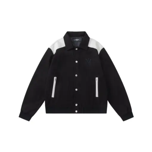 Amiri Embroidered Logo Black Jacket