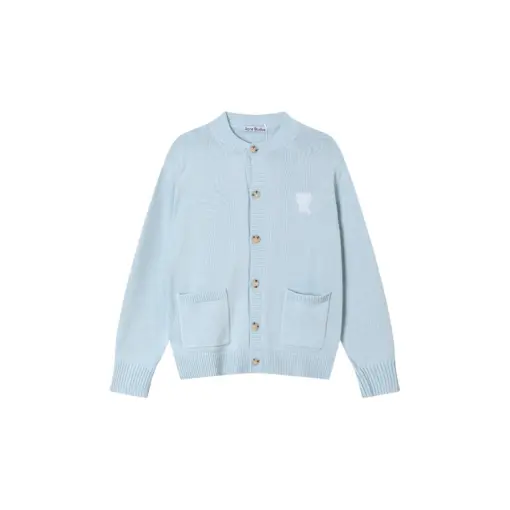 Ami Paris Acne Studios Light Sky Blue Crewneck Cardigan Sweater