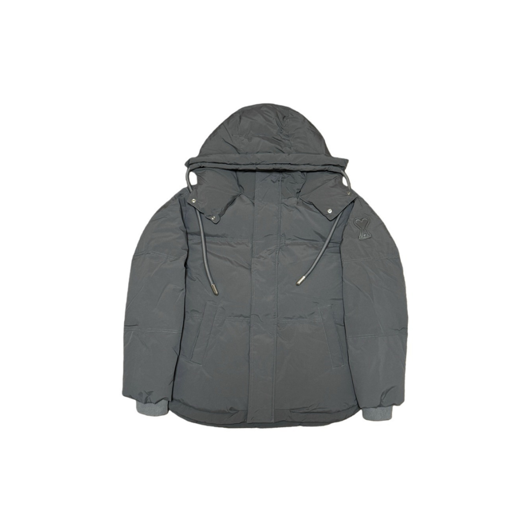 Ami Paris Puffer Jacket Gray