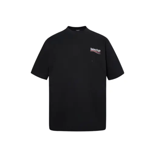 Balenciaga Short Sleeved Loose Fit T Shirt Black