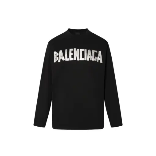 Balenciaga Dubai Soccer Long Sleeve T Shirt Polyester Black