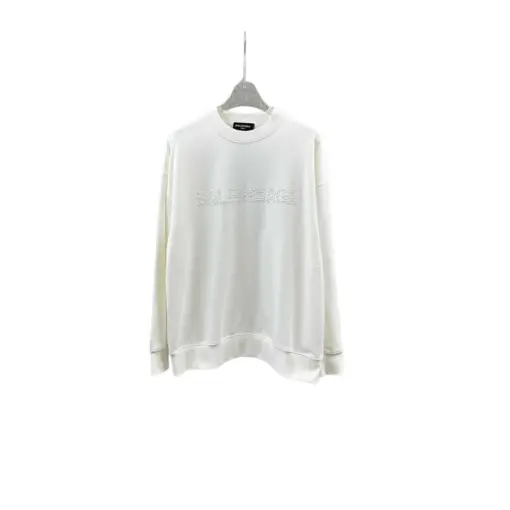 Balenciaga Oversized Full White Sweater
