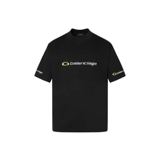 Balenciaga T Shirt Faded Washed Black