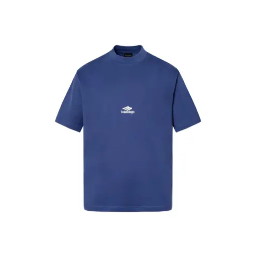 Balenciaga T Shirt Faded Washed Blue