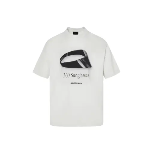 Balenciaga T Shirt White Sunglasses Design Monogram
