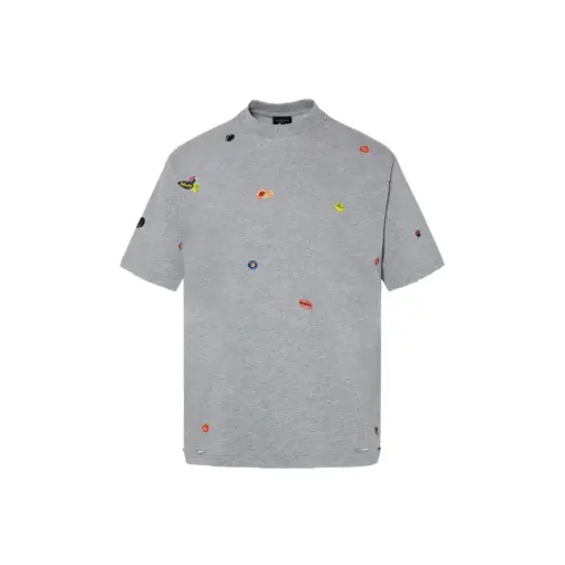 Balenciaga Short Sleeve T Shirt Gray With Design