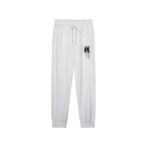 Balenciaga Trouser Text Print Pant White