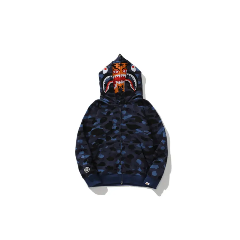 BAPE Shark Hooded Hoodie Blue