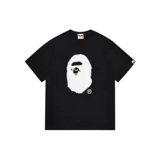 BAPE Pixel Ape Head Relaxed Fit T Shirt Black