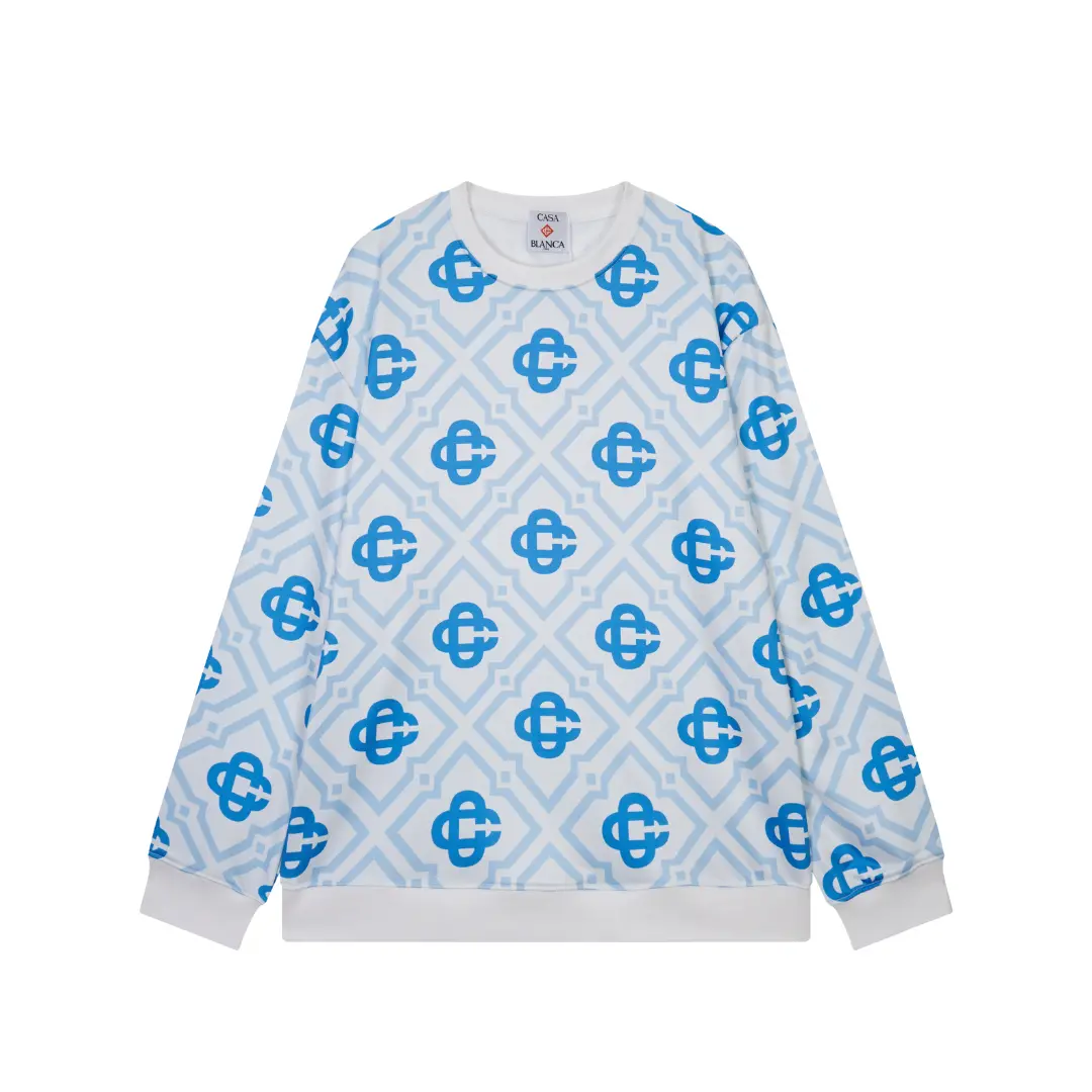 Casablanca 3D Monogram Sky Blue Sweatshirt