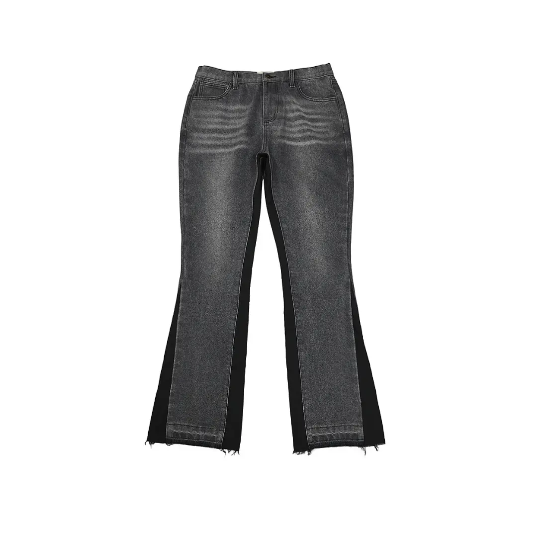Gallery Dept. Gray Flared Jeans Frayed Hem