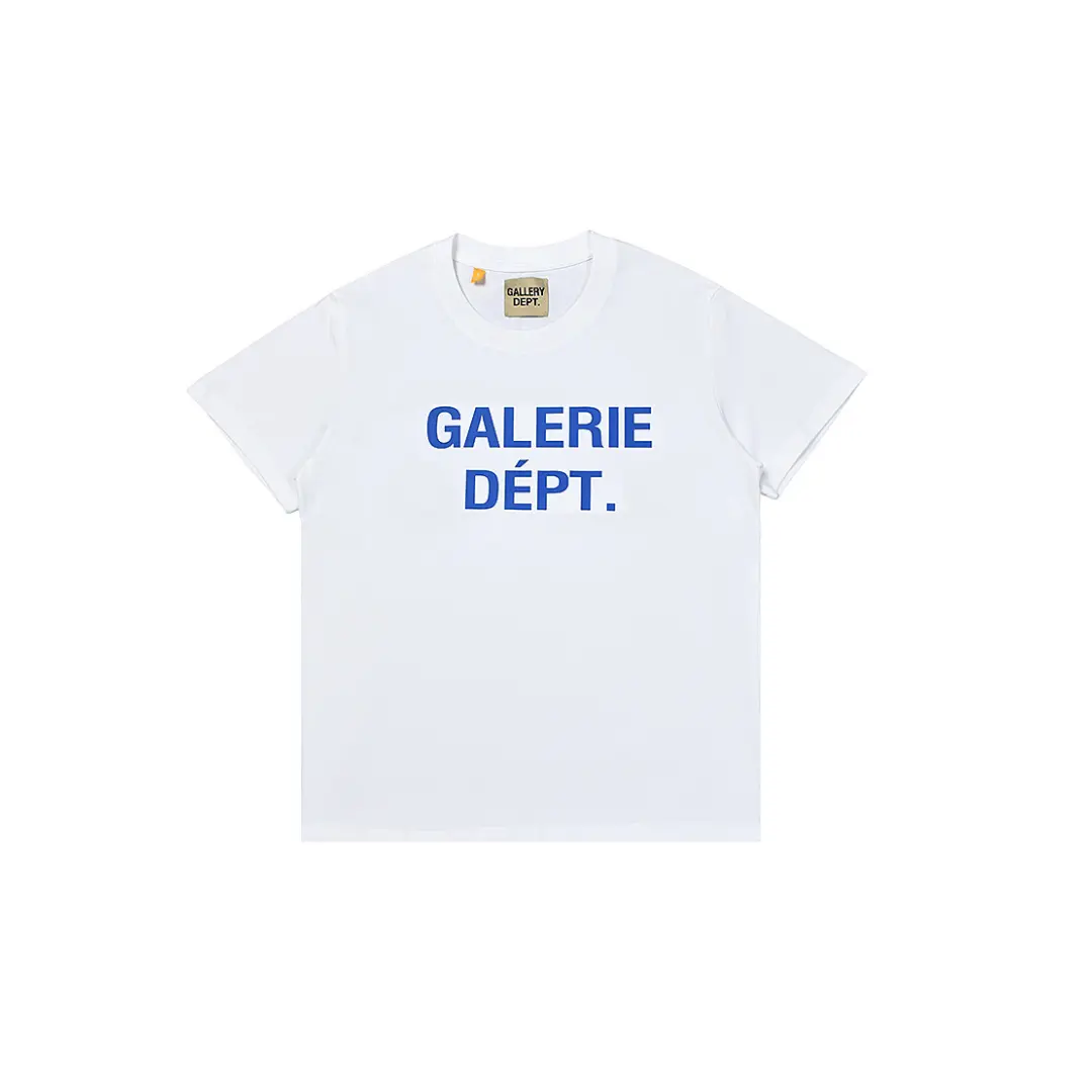 GALLERY DEPT. Blue Logo T Shirt White