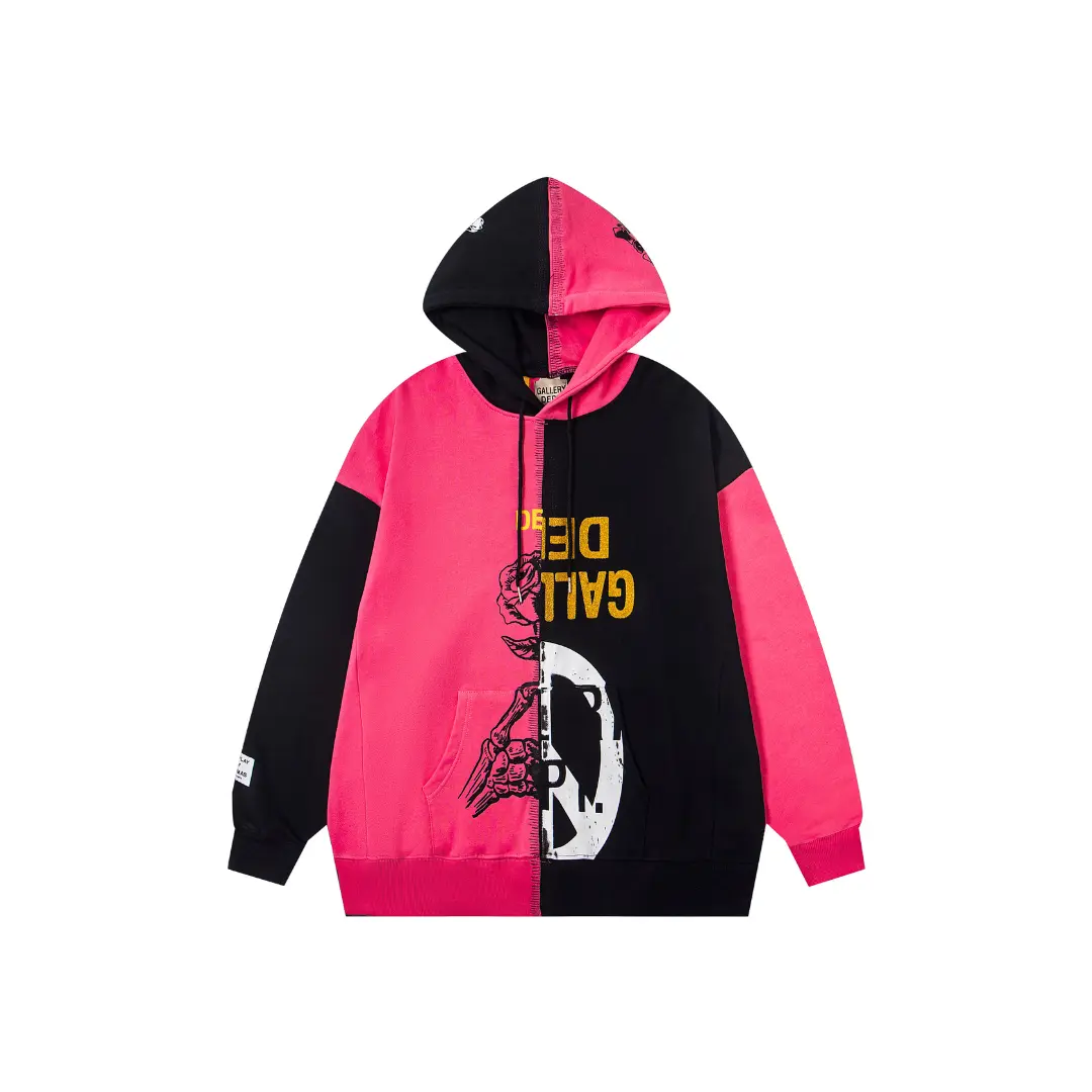 Gallery Dept. Retouche Two Faced Hoodie Black And Purple