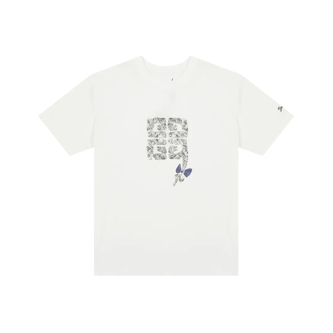 Givenchy White T-Shirt With 4G Braid Print