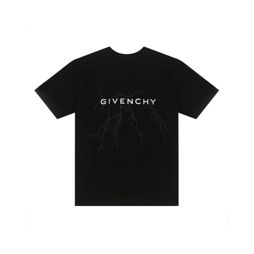 Givenchy T Shirt Black With Lighting Effect