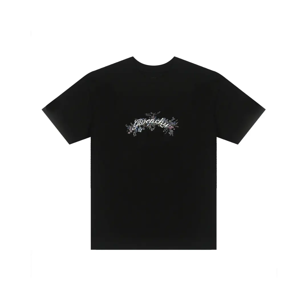 Givenchy T Shirt Black Logo On The Chest
