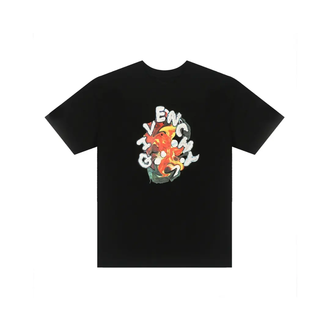 Givenchy T Shirt Black With Graphic Print Design