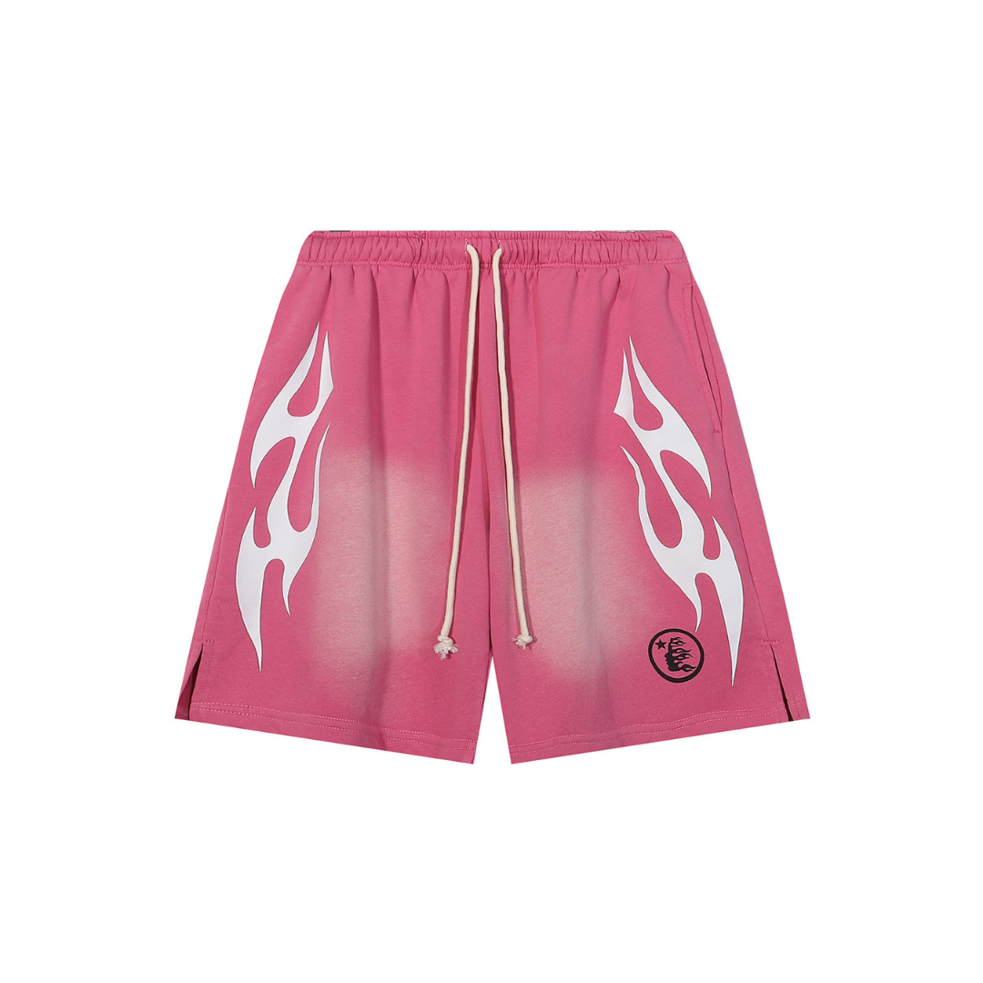 Hellstar Short Washed Pink With Design