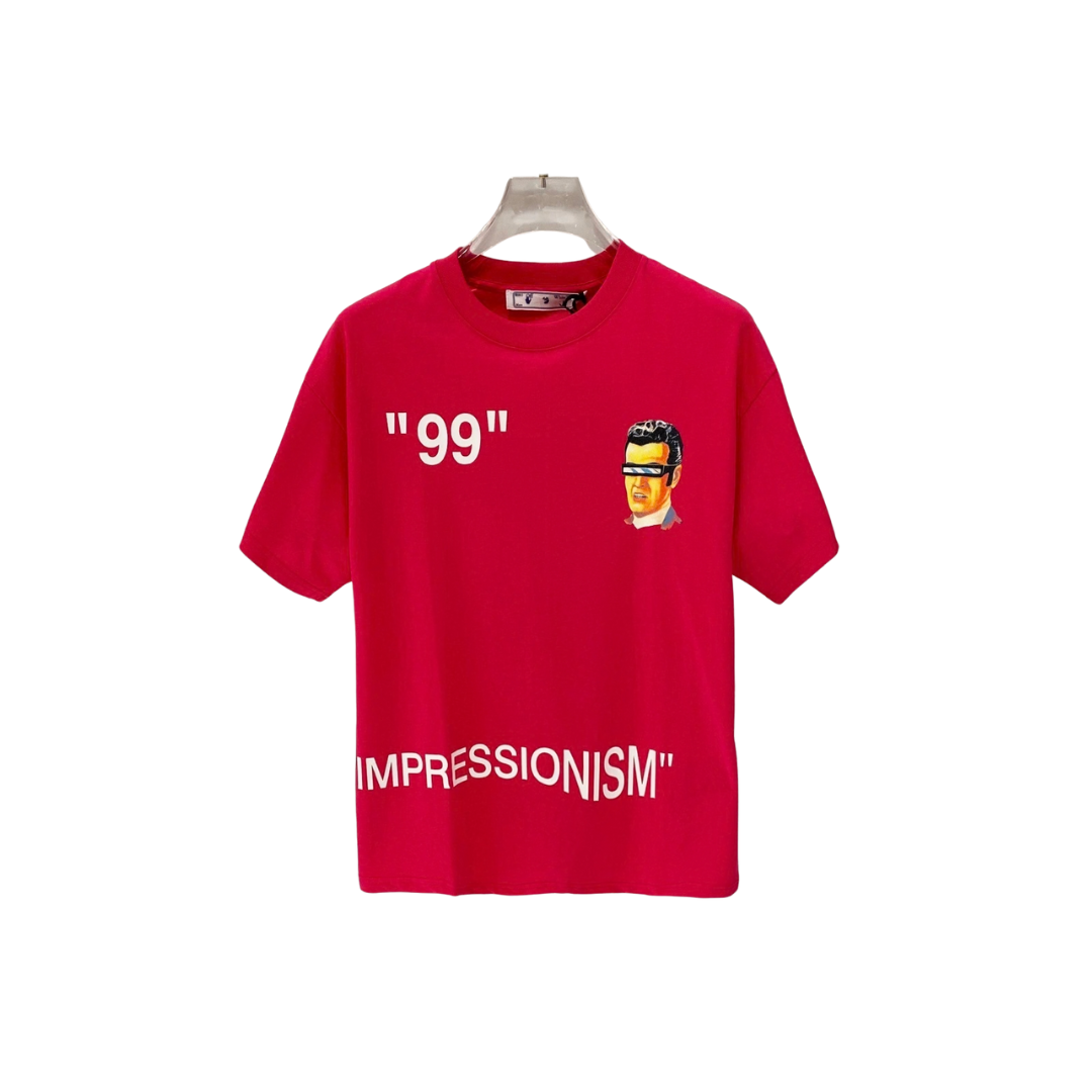 Off-White Graphic Design T Shirt Red