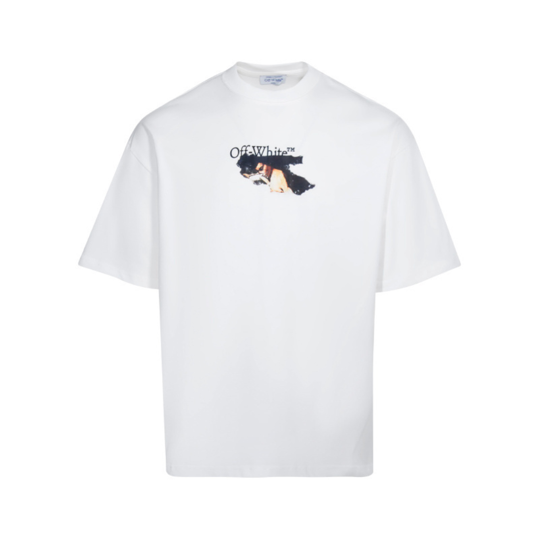 Off-White T Shirt White Cartoon Print