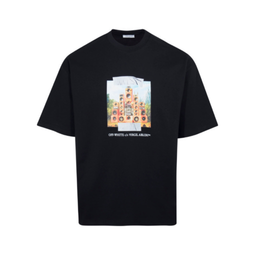 Off-White T Shirt Black Scenario Design Print