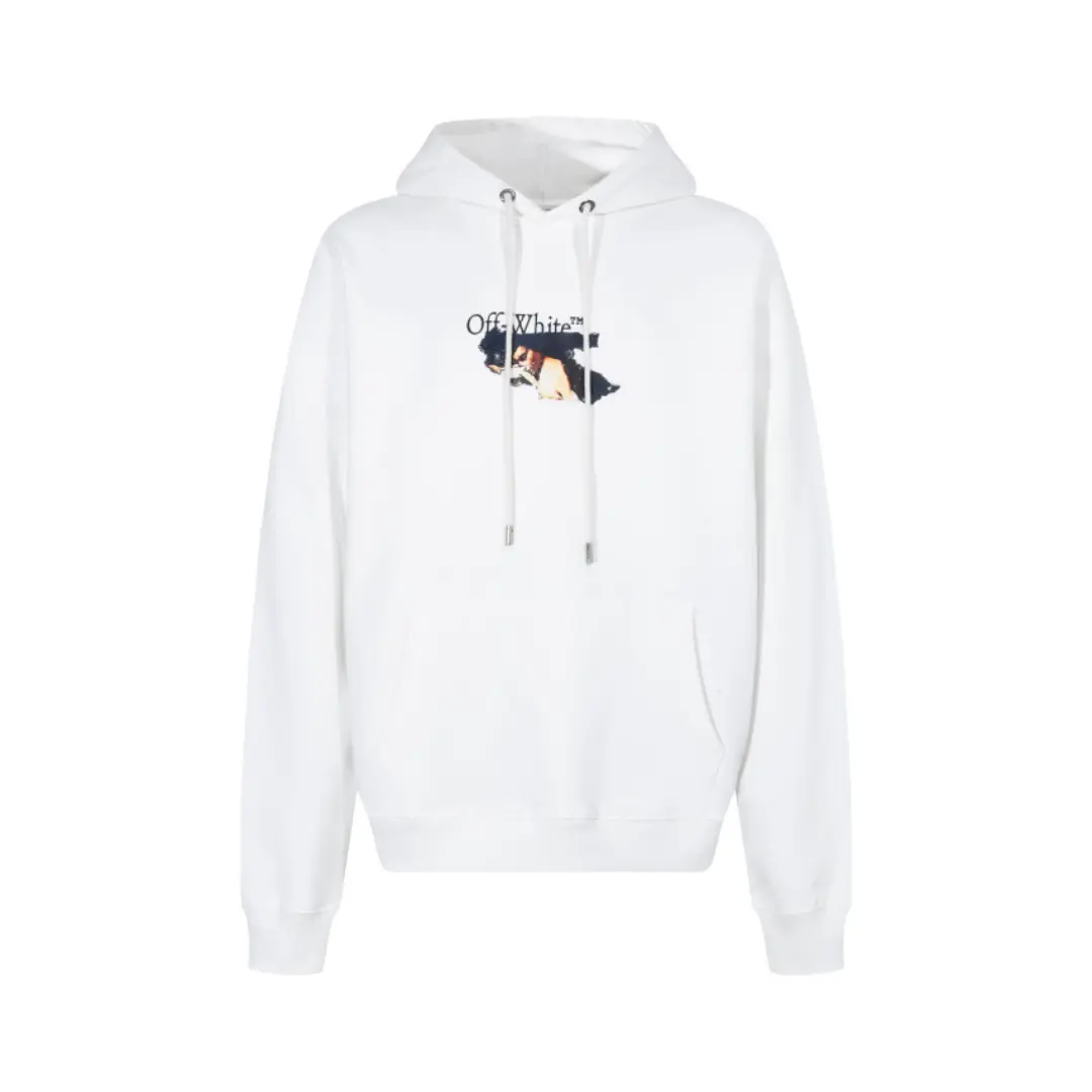 Off-White Hoodie White With Cartoon Design
