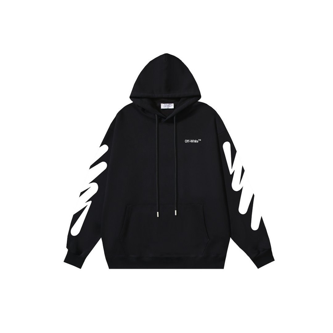 Off-White Hoodie Black With White Design