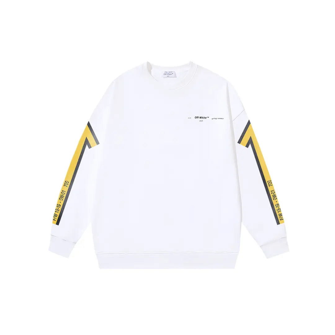 Off-White Sweatshirt White With Yellow Design