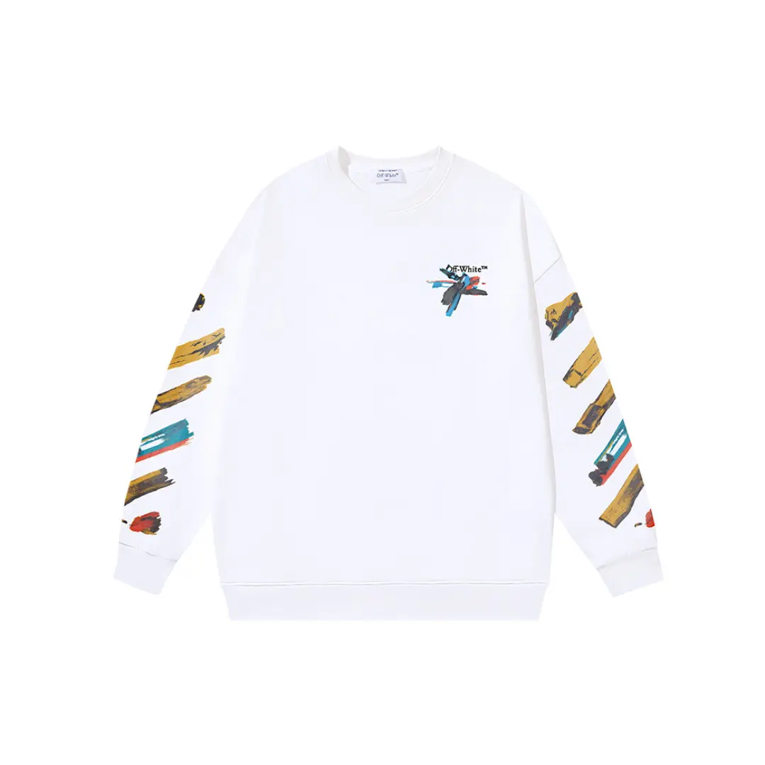 Off-White Sweatshirt White With Multicolour Design