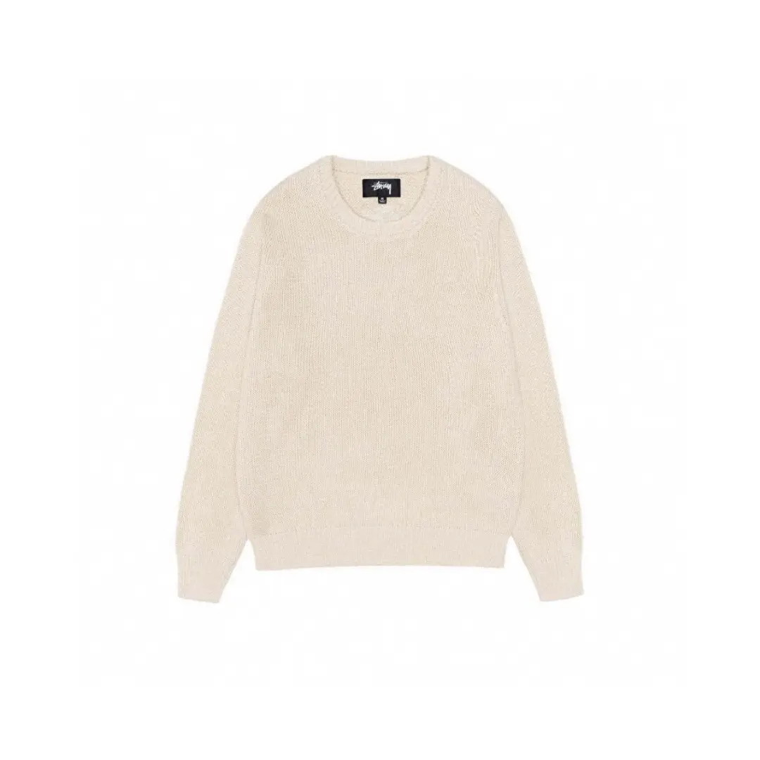 Stussy Crew Neck Sweater Cream Knitwear