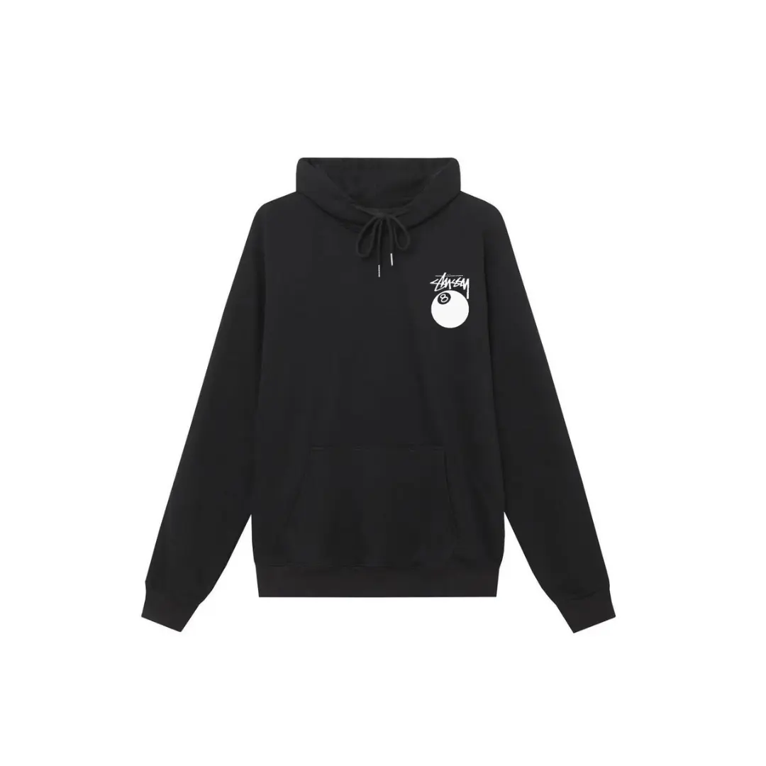 Stussy 8 Ball Pullover Hoodie Black