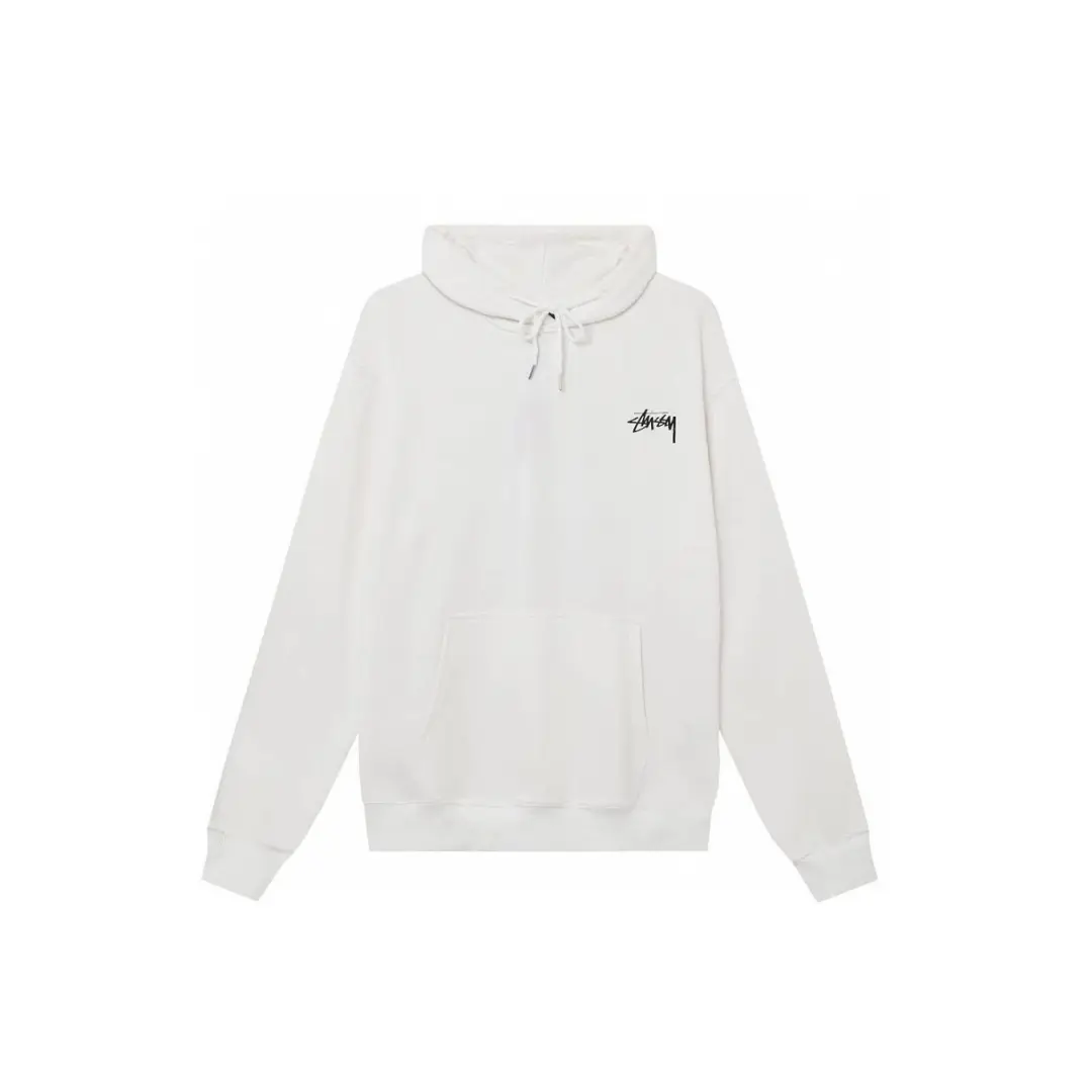 Stussy Basic Cotton Hoodie White