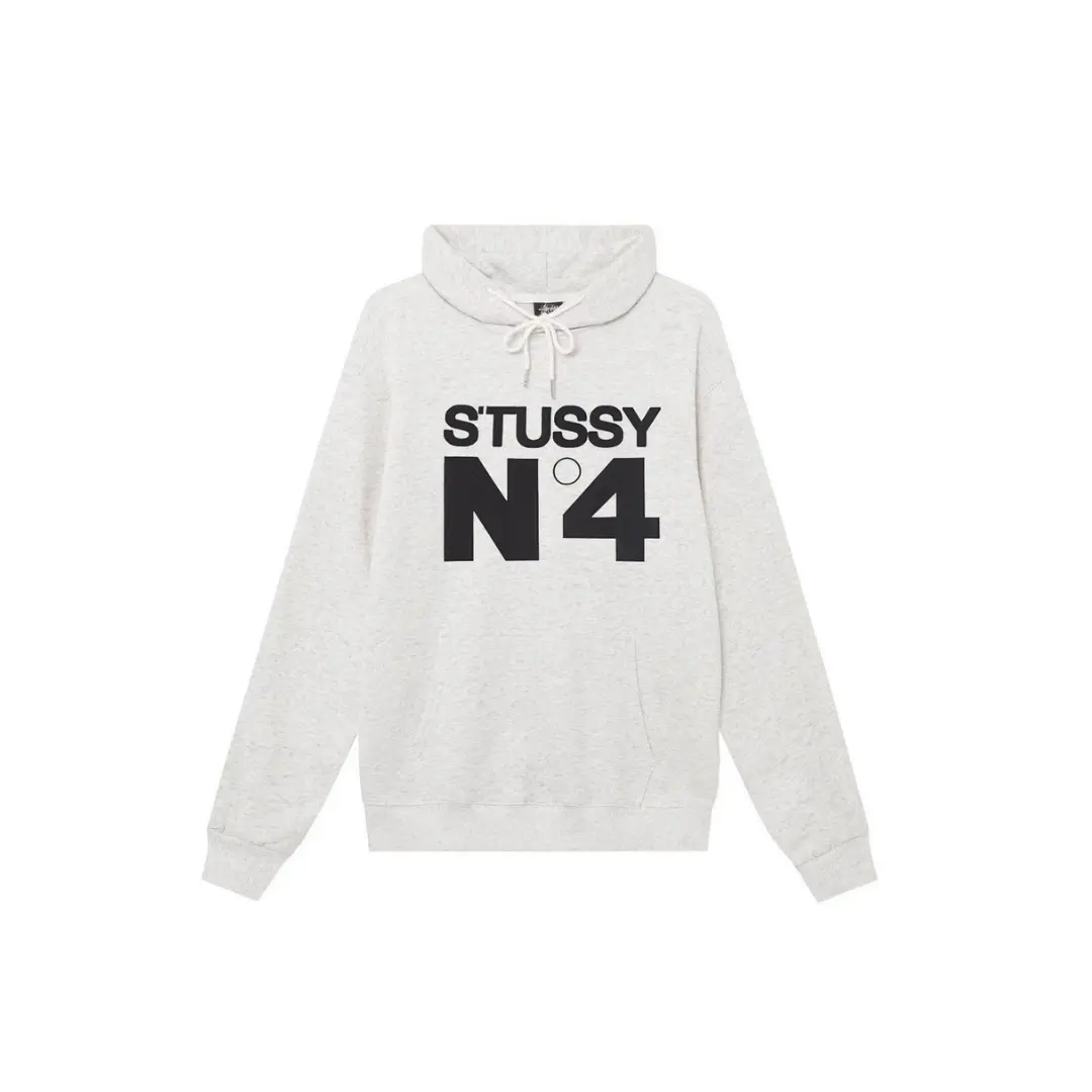 Stussy N4 Monogram Printed Hoodie White