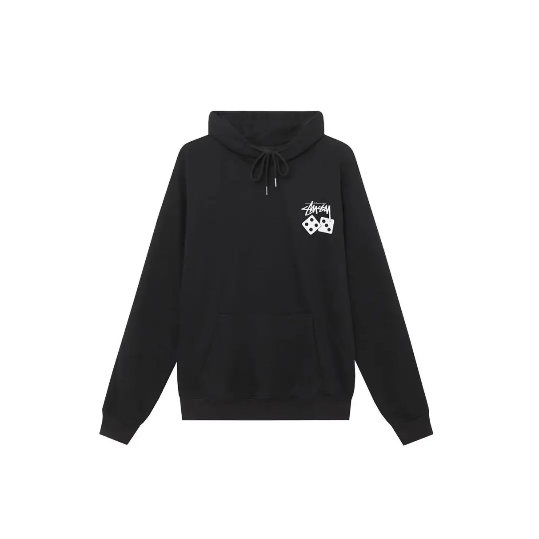 Stussy Dice Pigment Dyed Hoodie Black