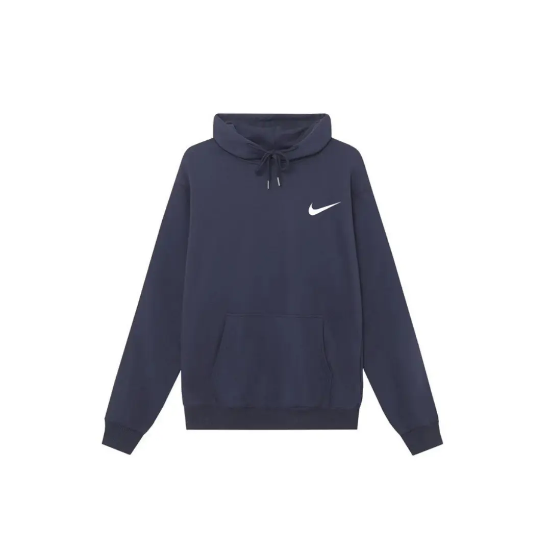 Stussy Sport Nike Logo Printed Hoodie Navy Blue