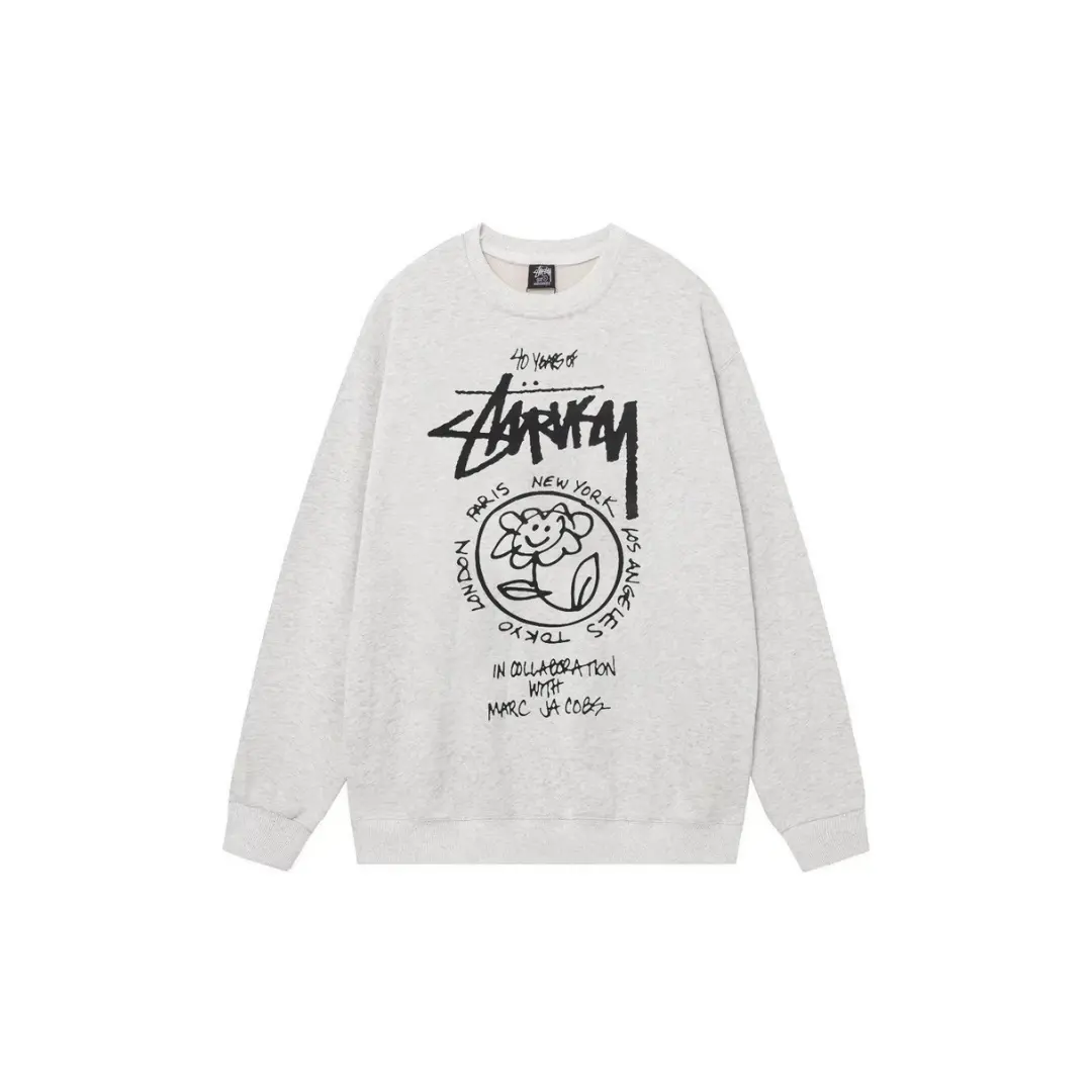 Stussy Logo Monogram Sweater Off White M2
