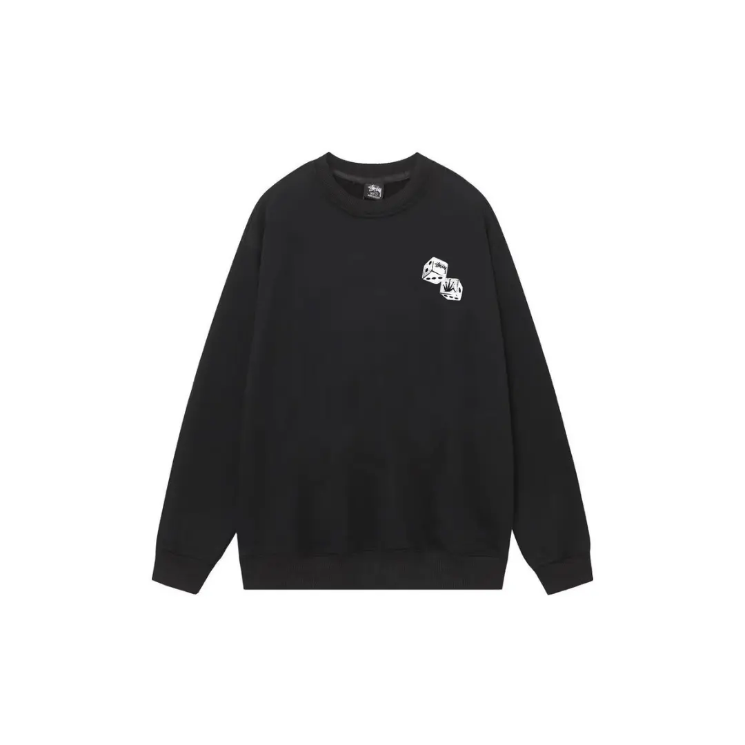 Stussy Dice Pigment Dyed Sweater Black