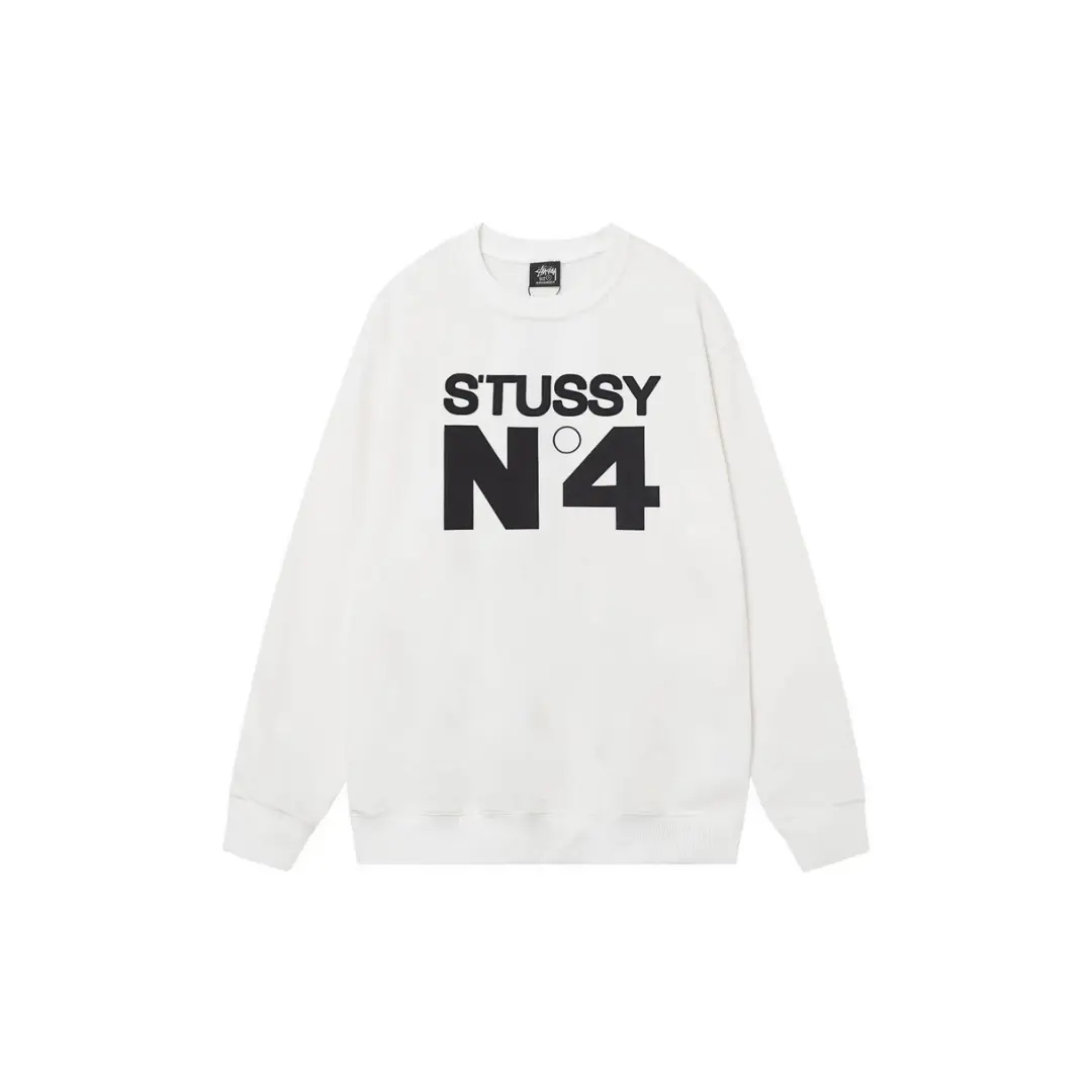 Stussy N4 Monogram Printed Sweater White