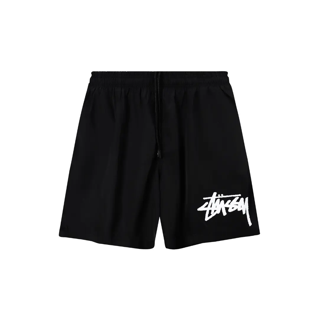 Stussy Shorts Black With Logo