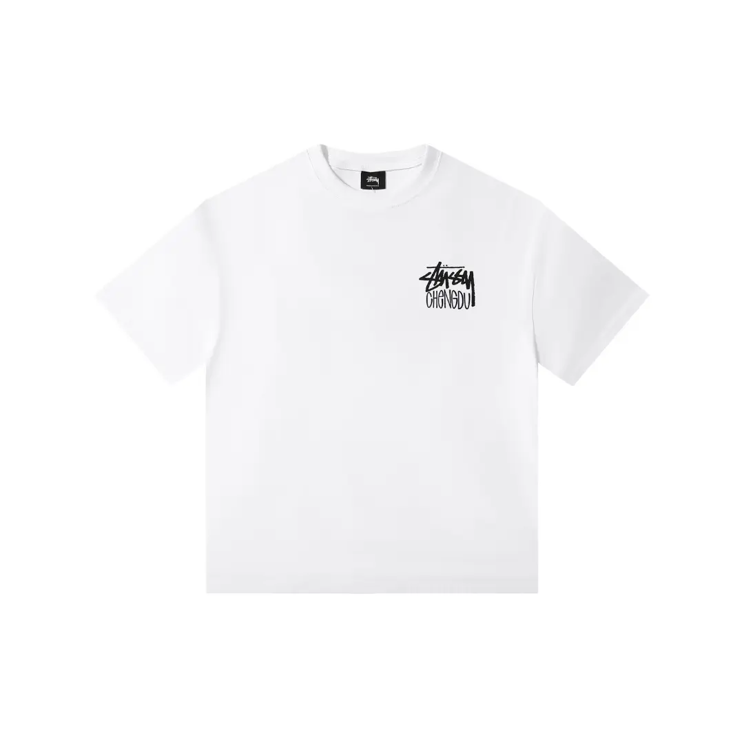 Stussy T Shirt White With Logo M1