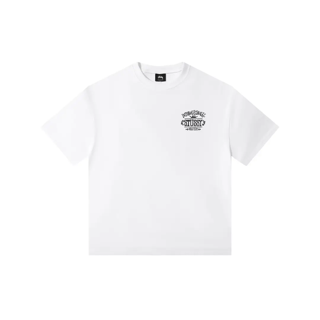 Stussy T Shirt All White With Logo