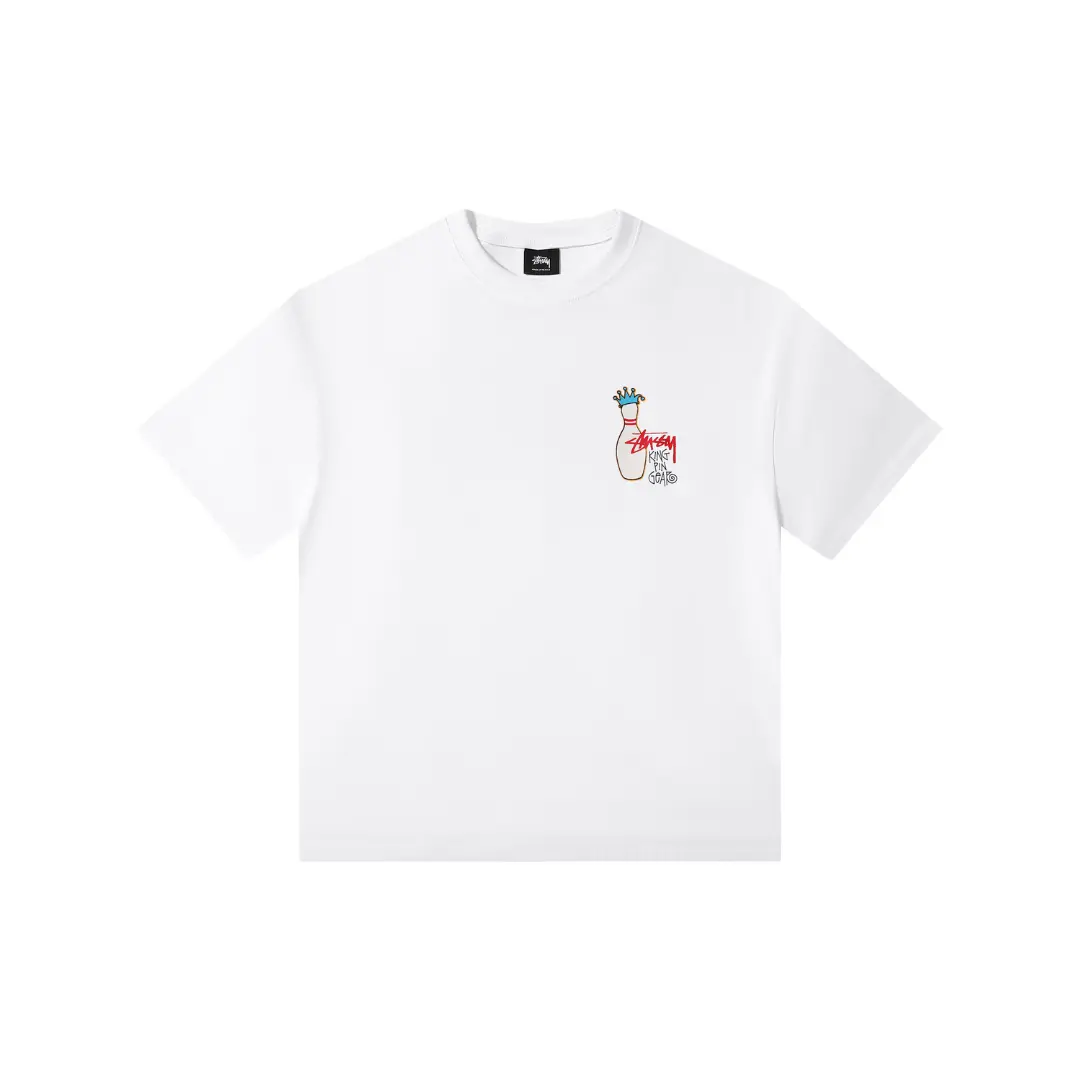 Stussy Kingpin Pigment Dyed T Shirt White